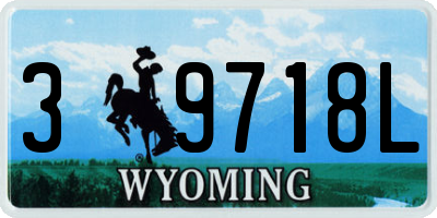 WY license plate 39718L