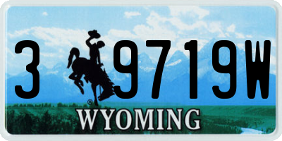 WY license plate 39719W