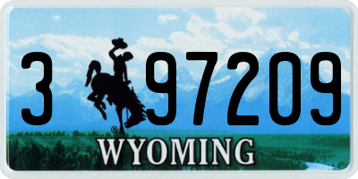 WY license plate 397209