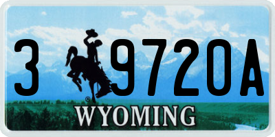 WY license plate 39720A