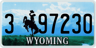WY license plate 397230