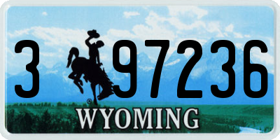 WY license plate 397236