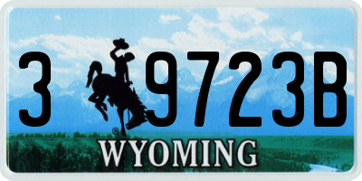 WY license plate 39723B