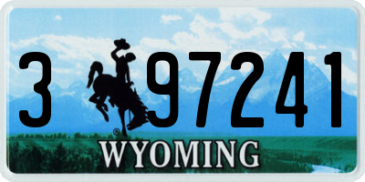 WY license plate 397241