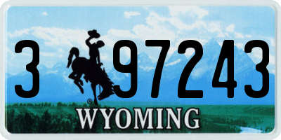 WY license plate 397243