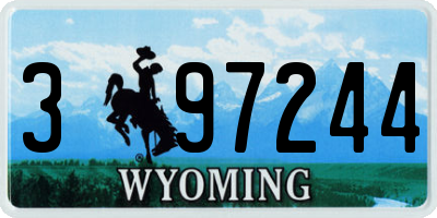 WY license plate 397244