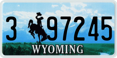 WY license plate 397245