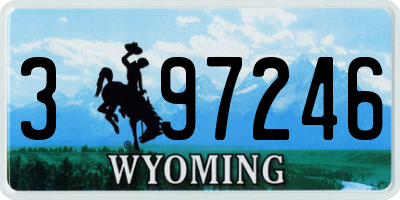 WY license plate 397246