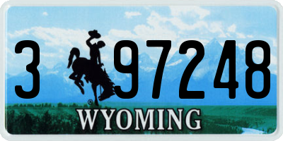 WY license plate 397248