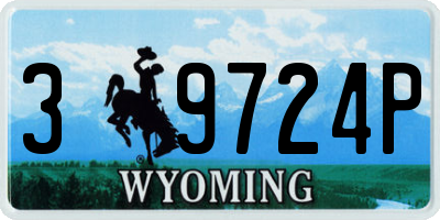 WY license plate 39724P