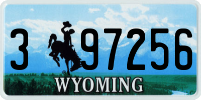 WY license plate 397256