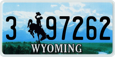 WY license plate 397262