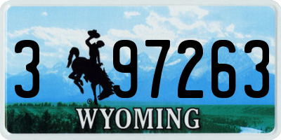 WY license plate 397263