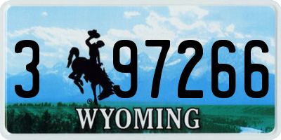 WY license plate 397266