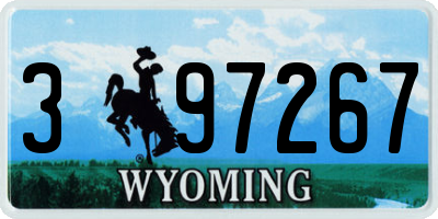 WY license plate 397267