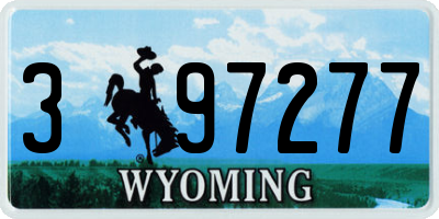 WY license plate 397277