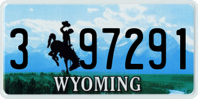 WY license plate 397291