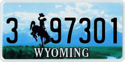 WY license plate 397301