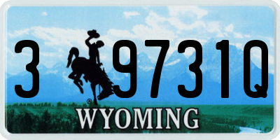 WY license plate 39731Q