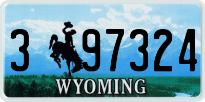 WY license plate 397324