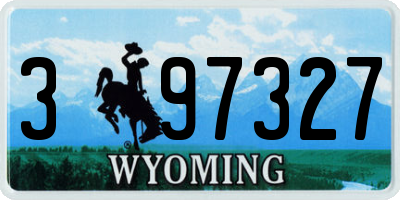 WY license plate 397327