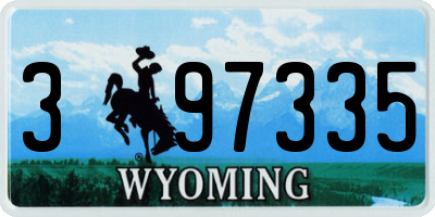 WY license plate 397335