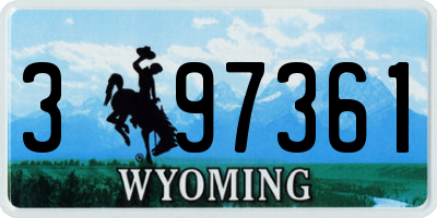 WY license plate 397361