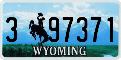 WY license plate 397371