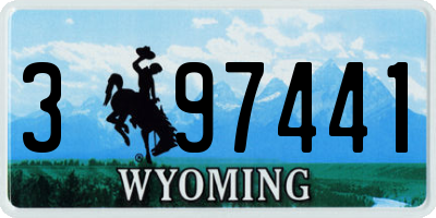 WY license plate 397441