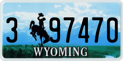 WY license plate 397470