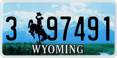 WY license plate 397491