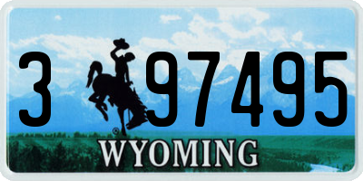 WY license plate 397495