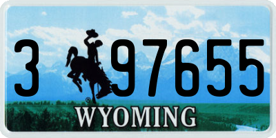 WY license plate 397655