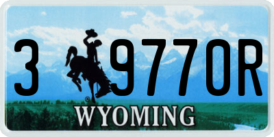 WY license plate 39770R