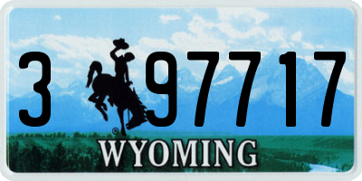 WY license plate 397717