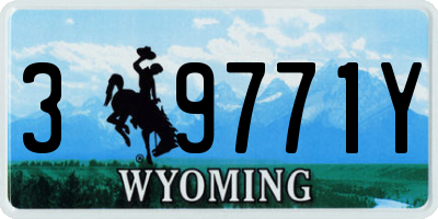 WY license plate 39771Y