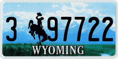 WY license plate 397722