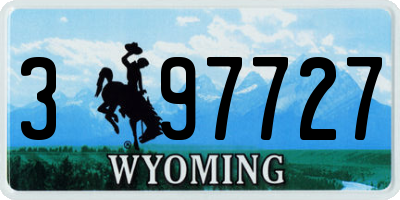 WY license plate 397727
