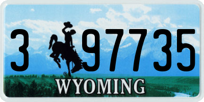 WY license plate 397735