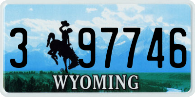 WY license plate 397746