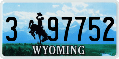 WY license plate 397752