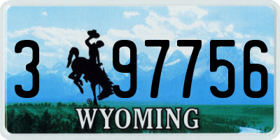 WY license plate 397756