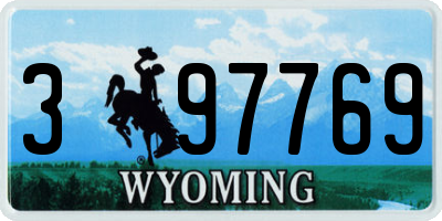 WY license plate 397769