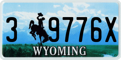 WY license plate 39776X