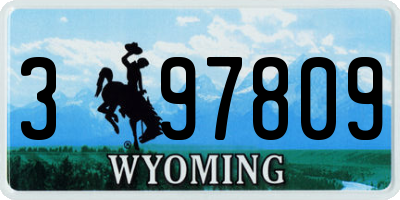 WY license plate 397809