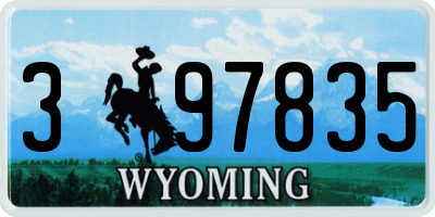 WY license plate 397835
