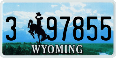 WY license plate 397855