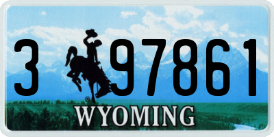 WY license plate 397861