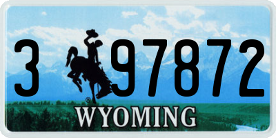 WY license plate 397872