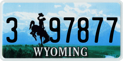 WY license plate 397877
